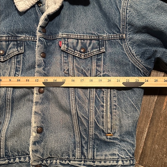 Vintage 80’s 90’s Levi’s Sherpa Denim Truckers Jacket Size M - Picture 7 of 8